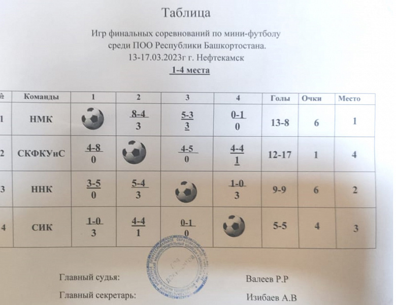 Соревнования по мини-футболу